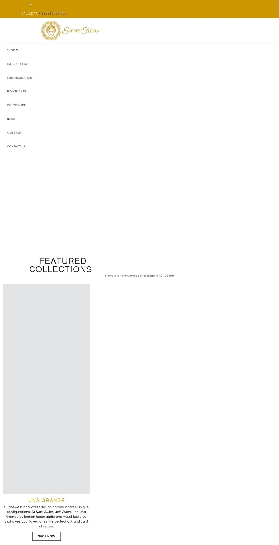 empressfloral.com shopify website screenshot