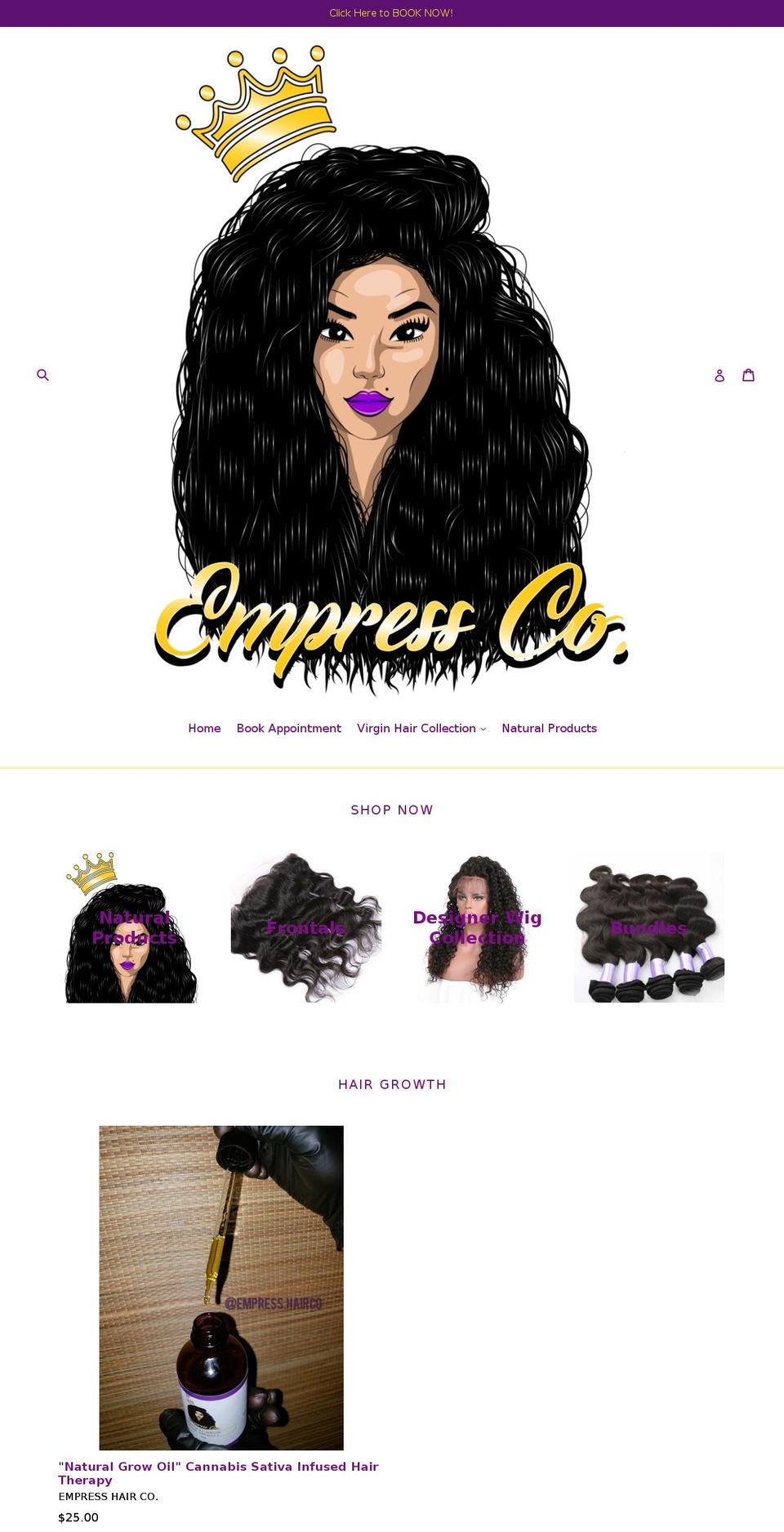 empresshairco.boutique shopify website screenshot