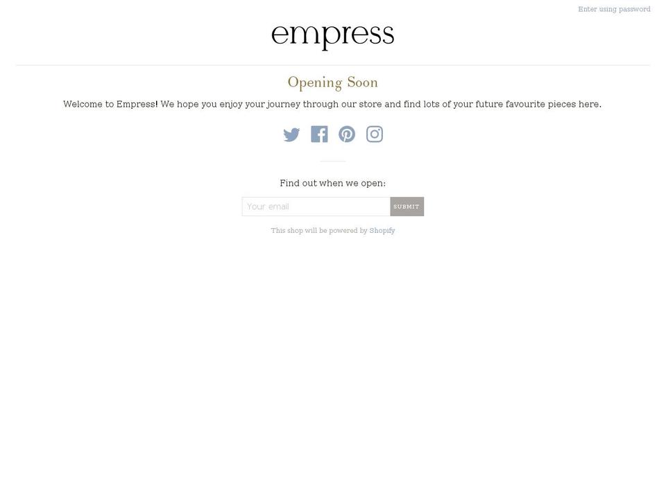 empressmelbourne.com shopify website screenshot