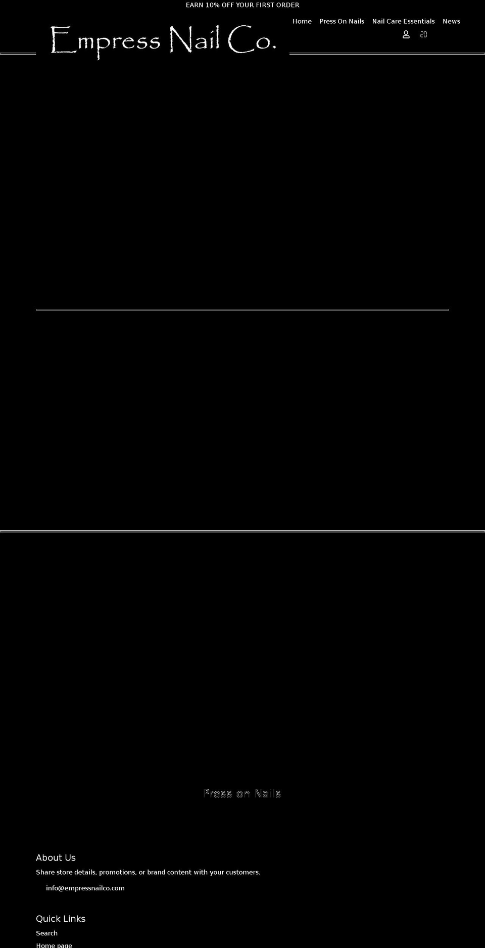 empressnailco.com shopify website screenshot