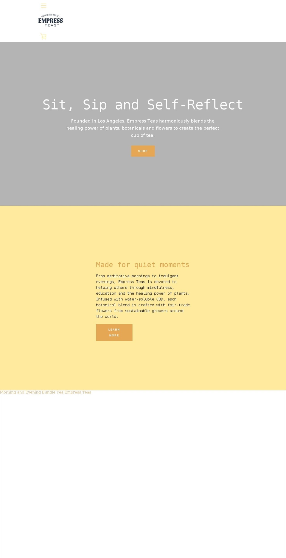 empressteas.com shopify website screenshot