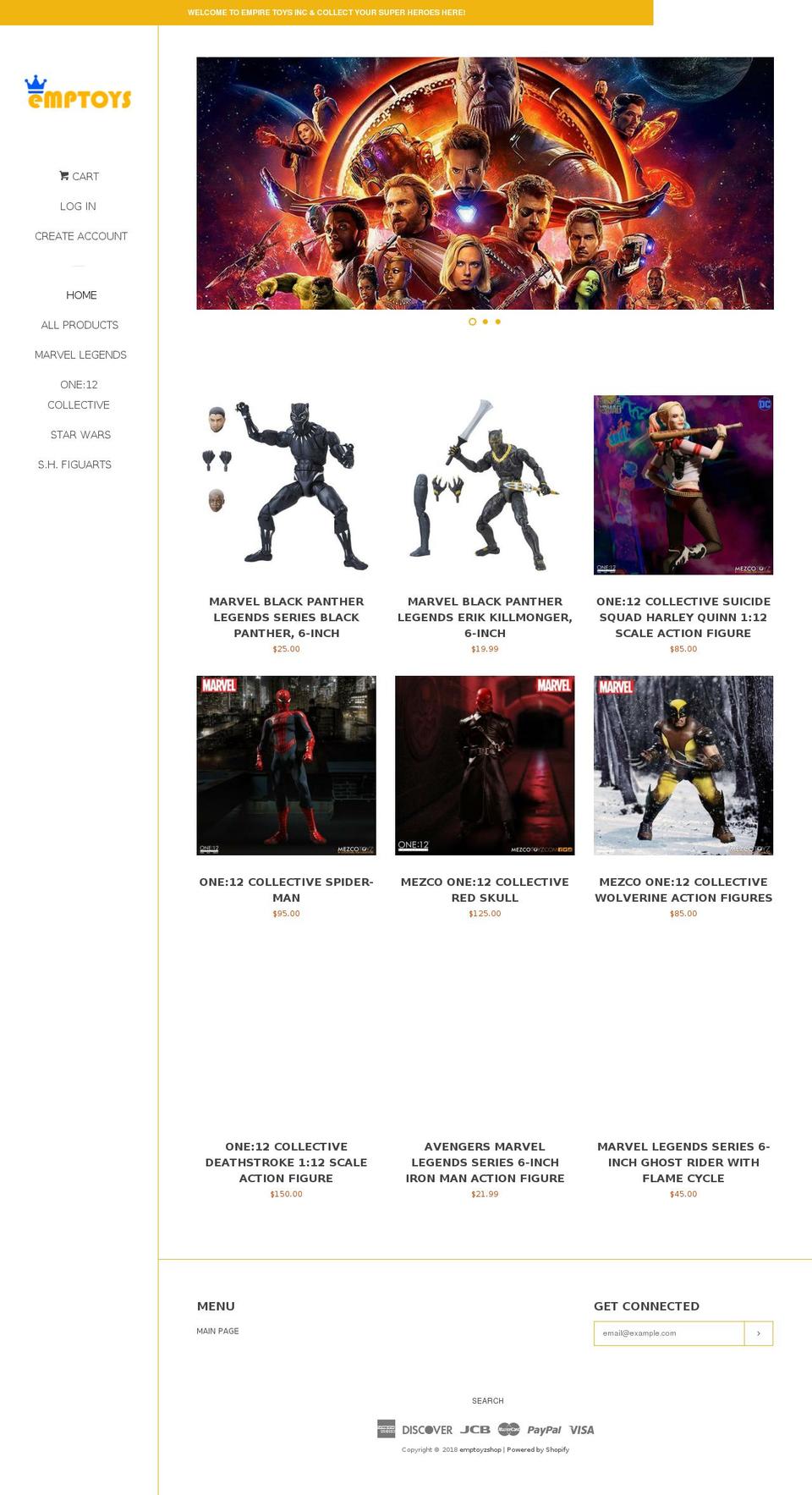 emptoys.com — Shopify storefront screenshot