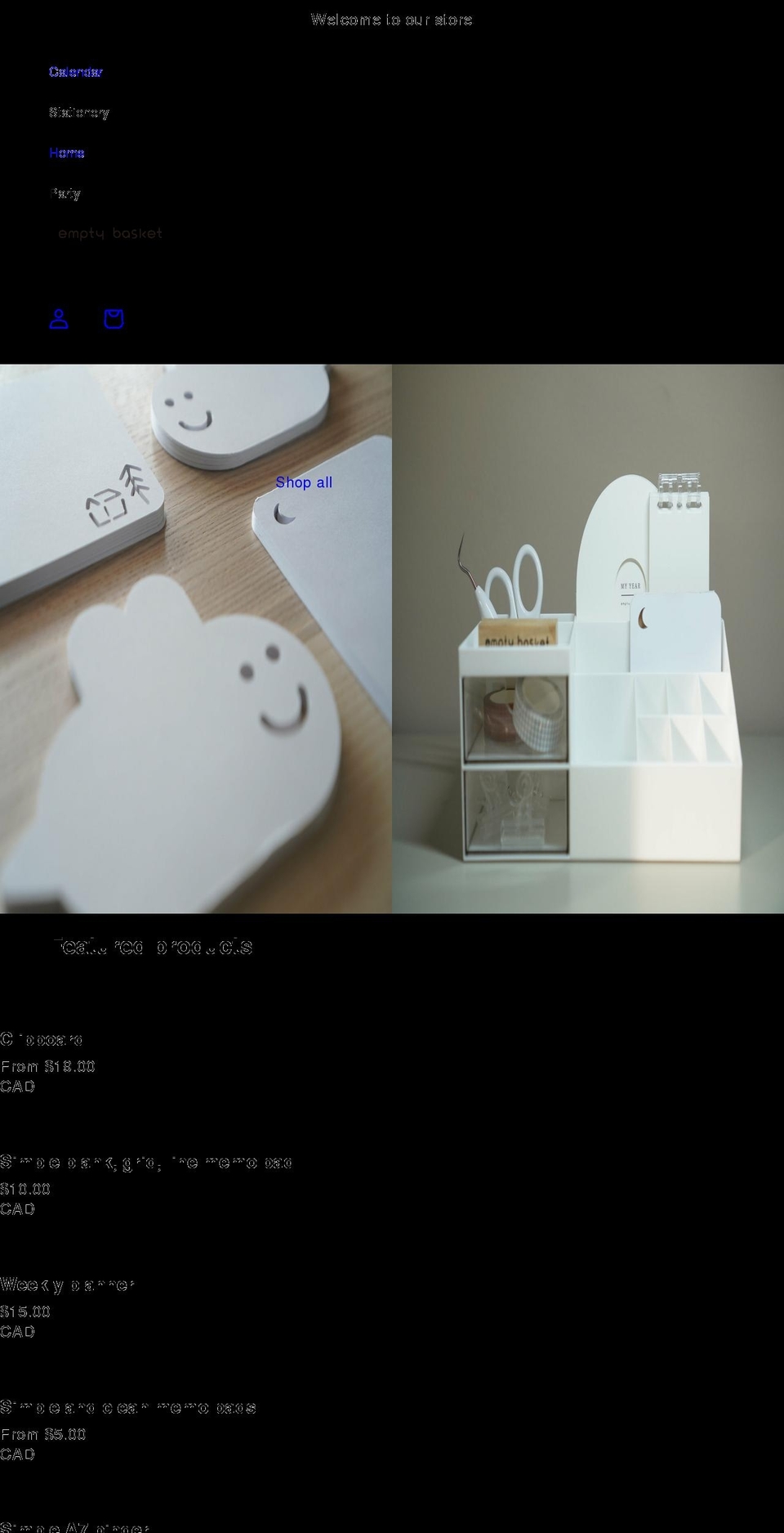 empty-b.com shopify website screenshot