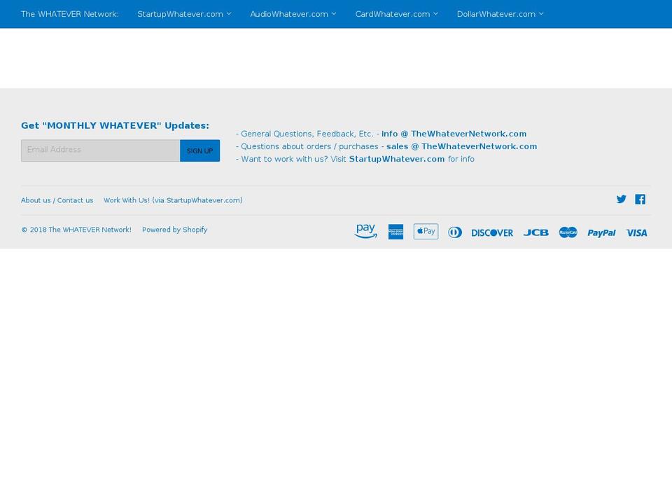 emptyenvelopes.com shopify website screenshot