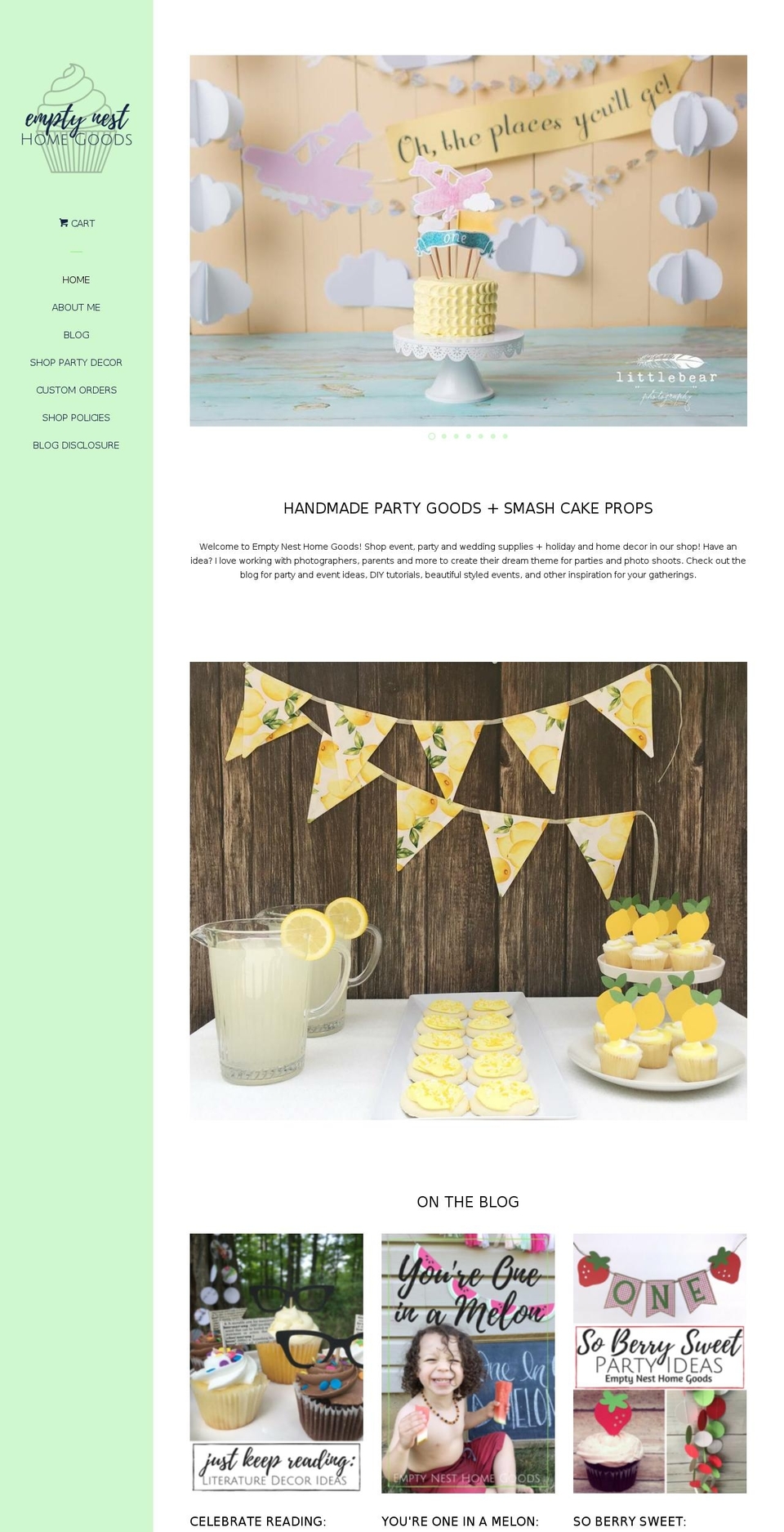 emptynesthomegoods.com — Shopify storefront screenshot