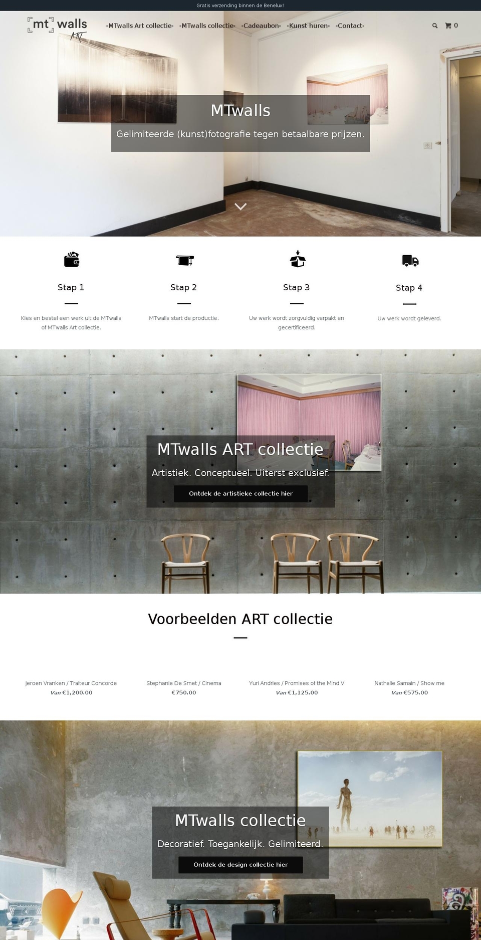 emptywalls.nl shopify website screenshot