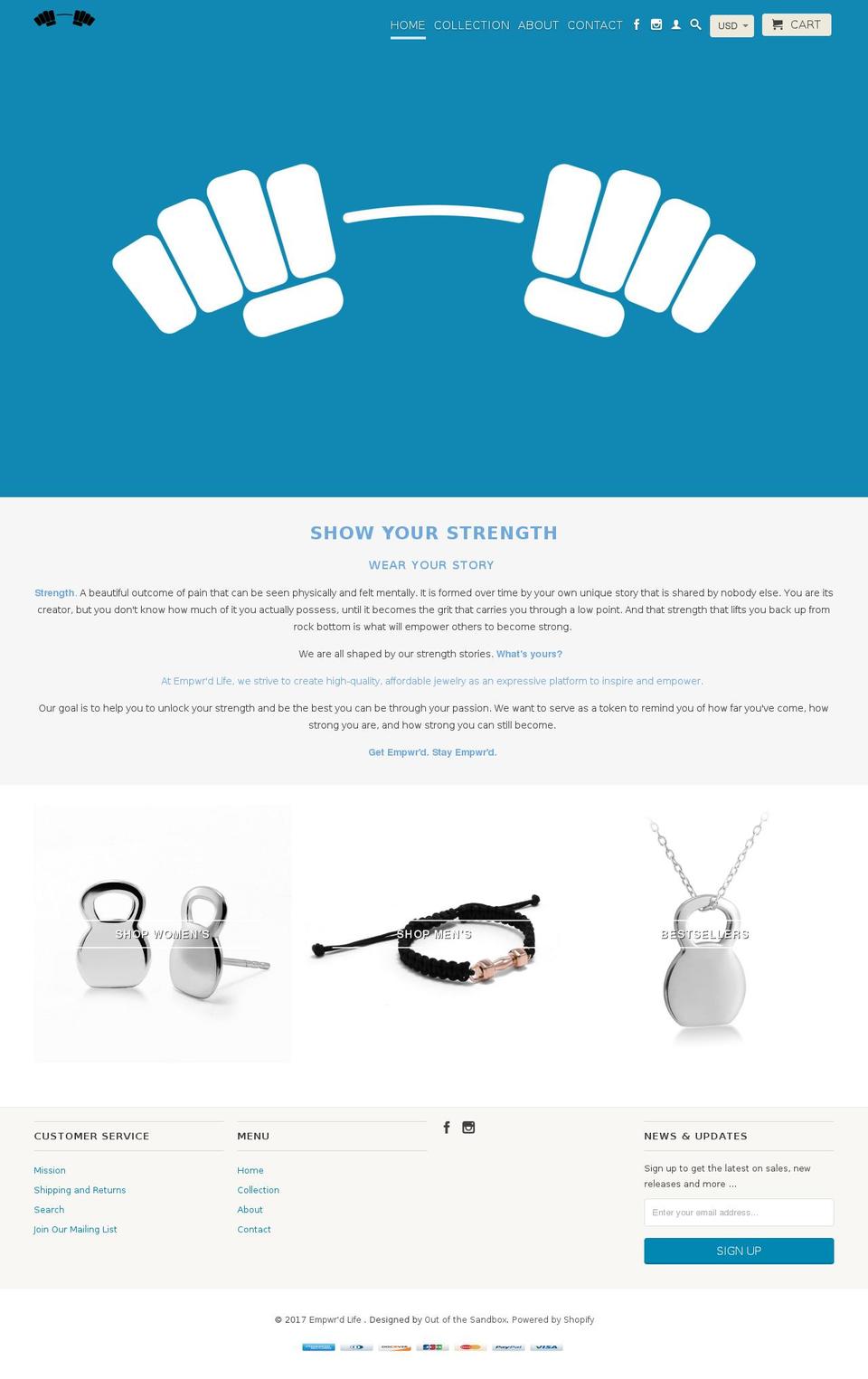 empwrdlife.com shopify website screenshot