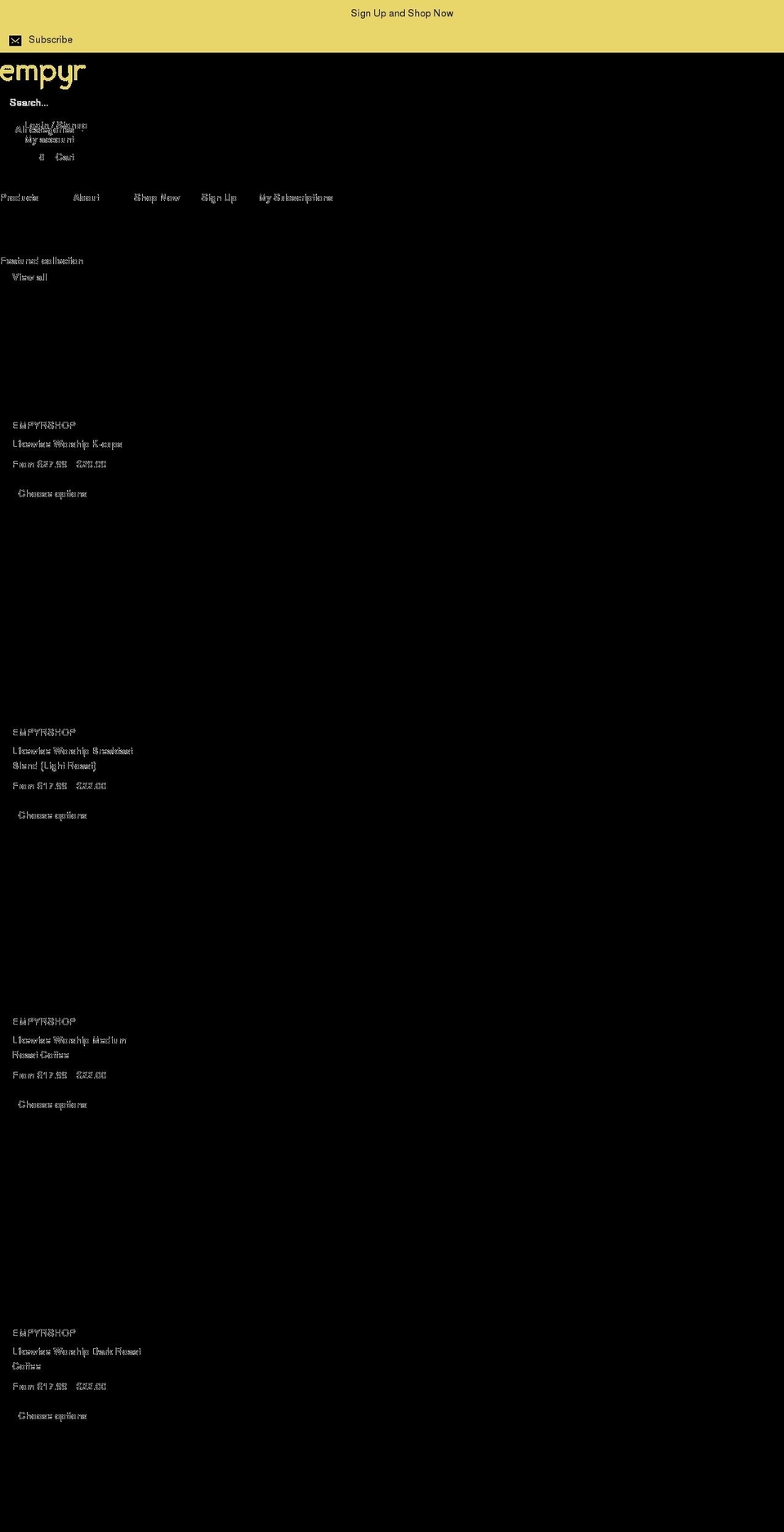 empyr.net shopify website screenshot