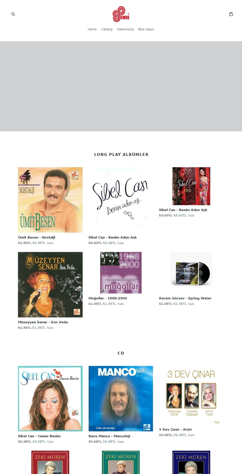 emremuzikdukkan.com — Shopify storefront screenshot