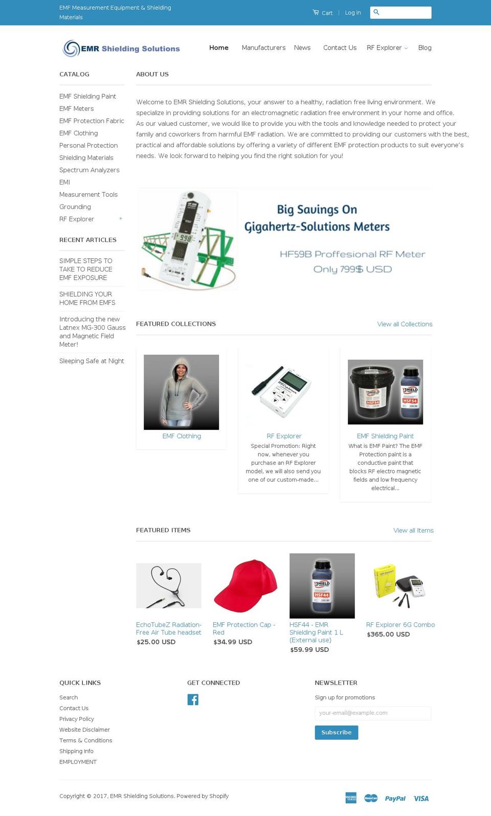 emrss.com shopify website screenshot