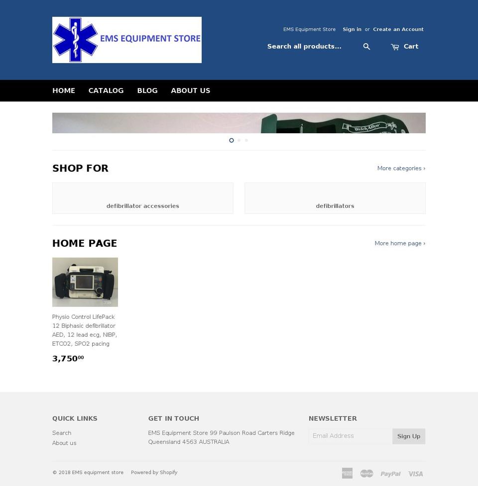 emsequipmentstore.com — Shopify storefront screenshot