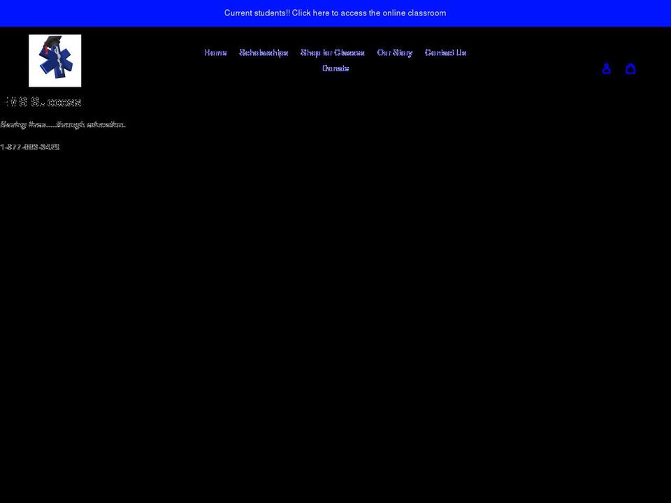 emssuccess.org shopify website screenshot