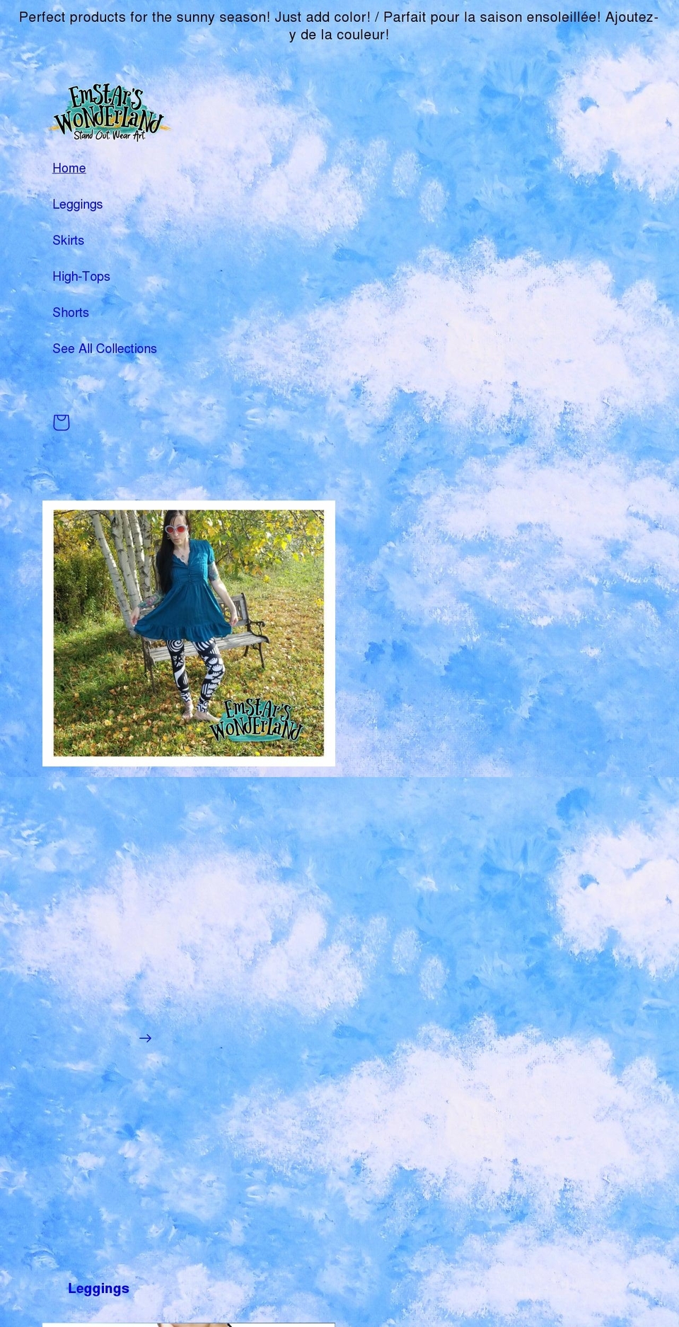 emstarswonderland.com shopify website screenshot