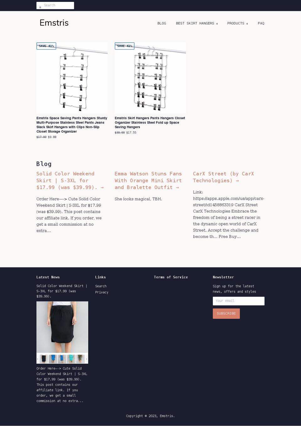 emstris.com shopify website screenshot
