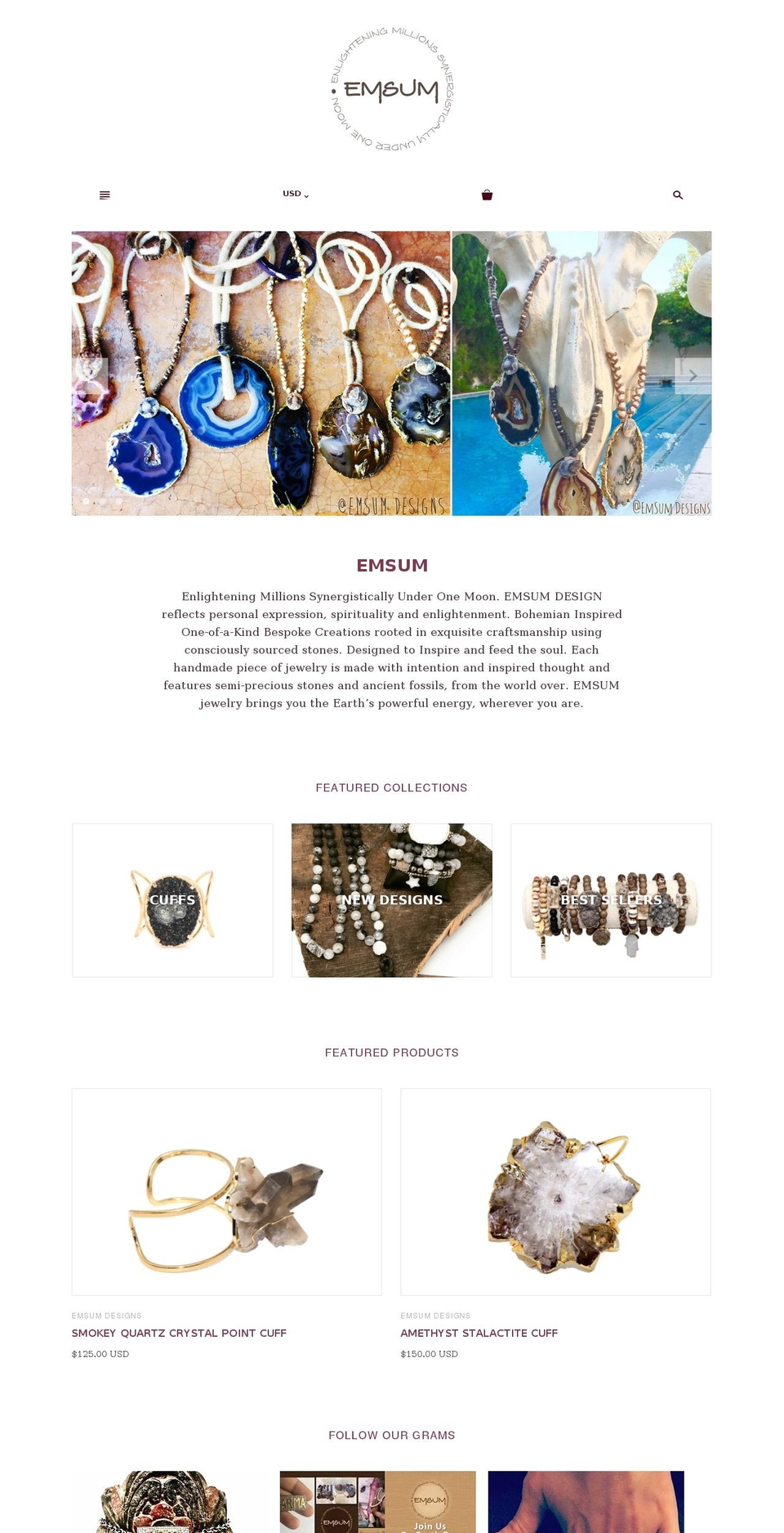 emsum.com shopify website screenshot