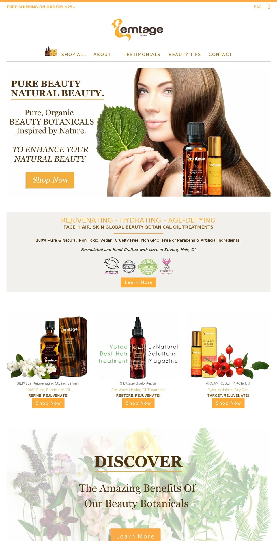 emtagehair.com — Shopify storefront screenshot