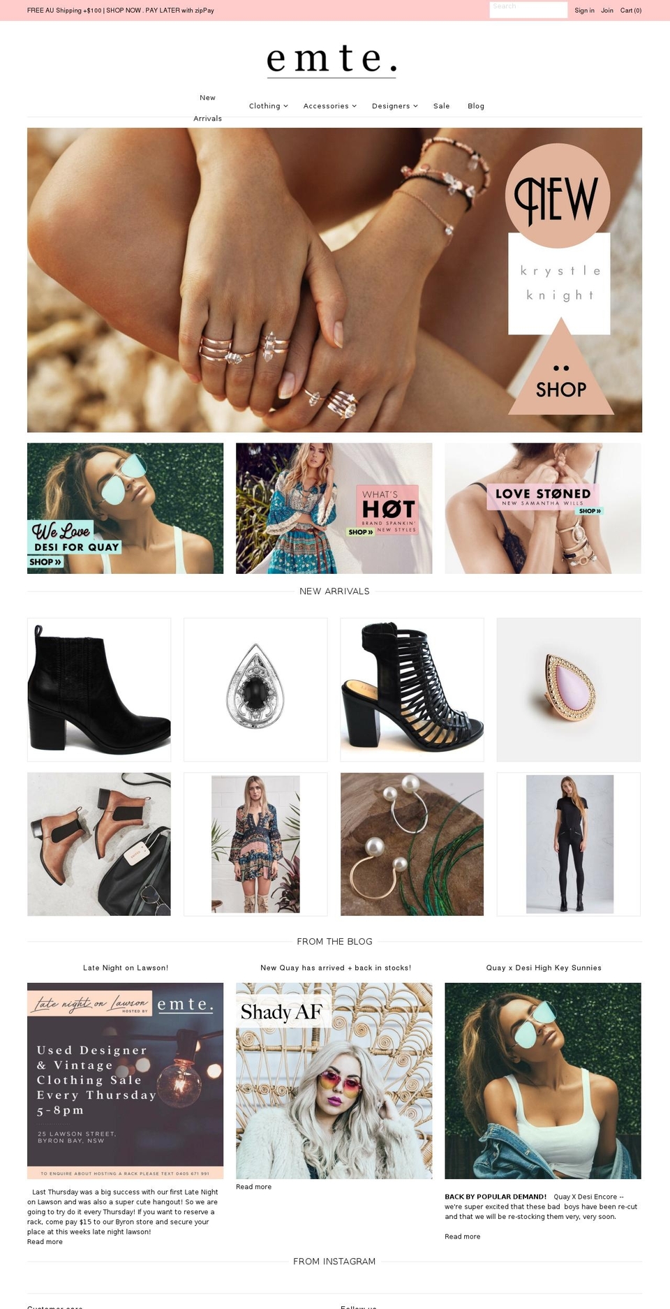 emteboutique.com shopify website screenshot