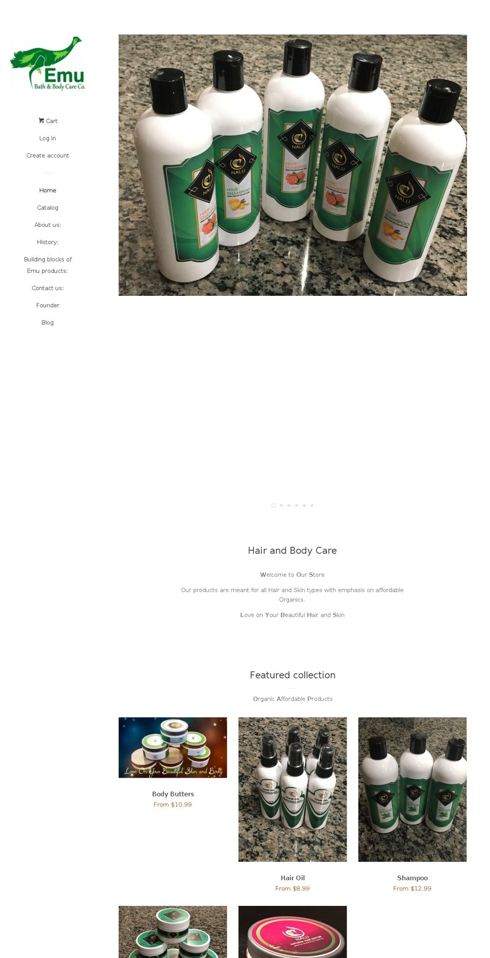 emuorganics.com — Shopify storefront screenshot