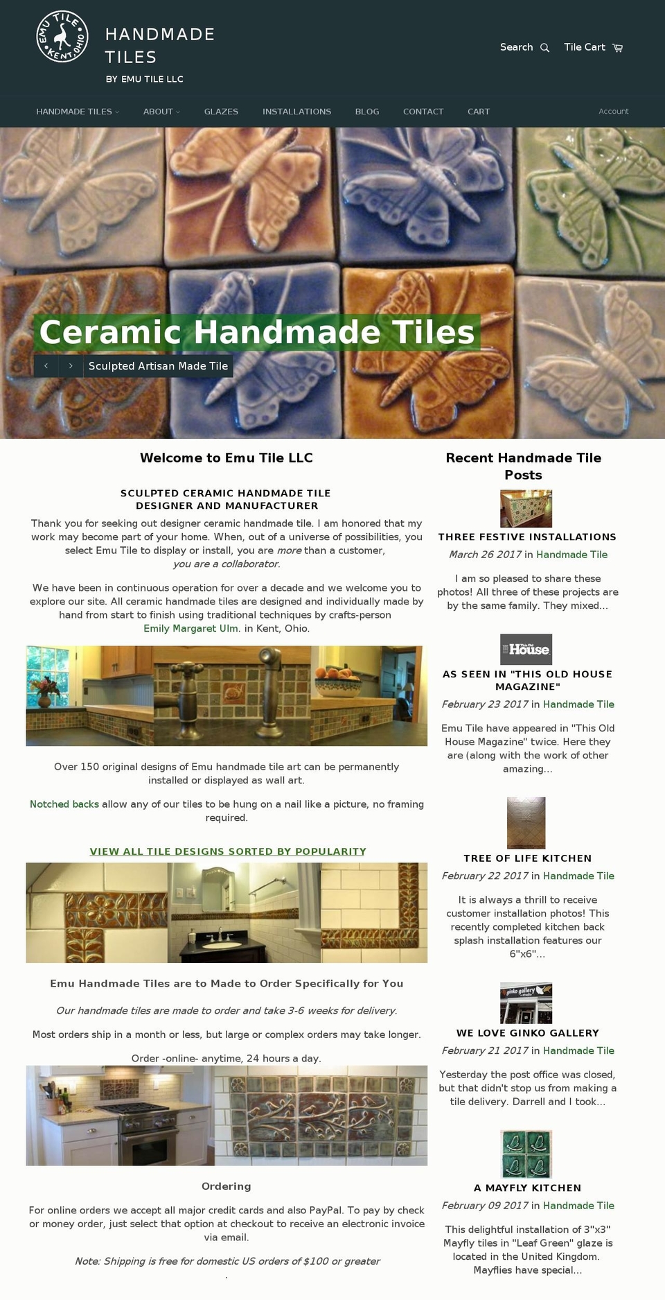 emutile.com shopify website screenshot