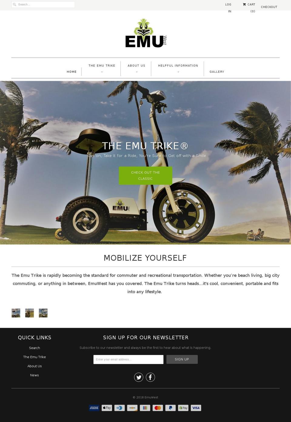emuwest.com — Shopify storefront screenshot