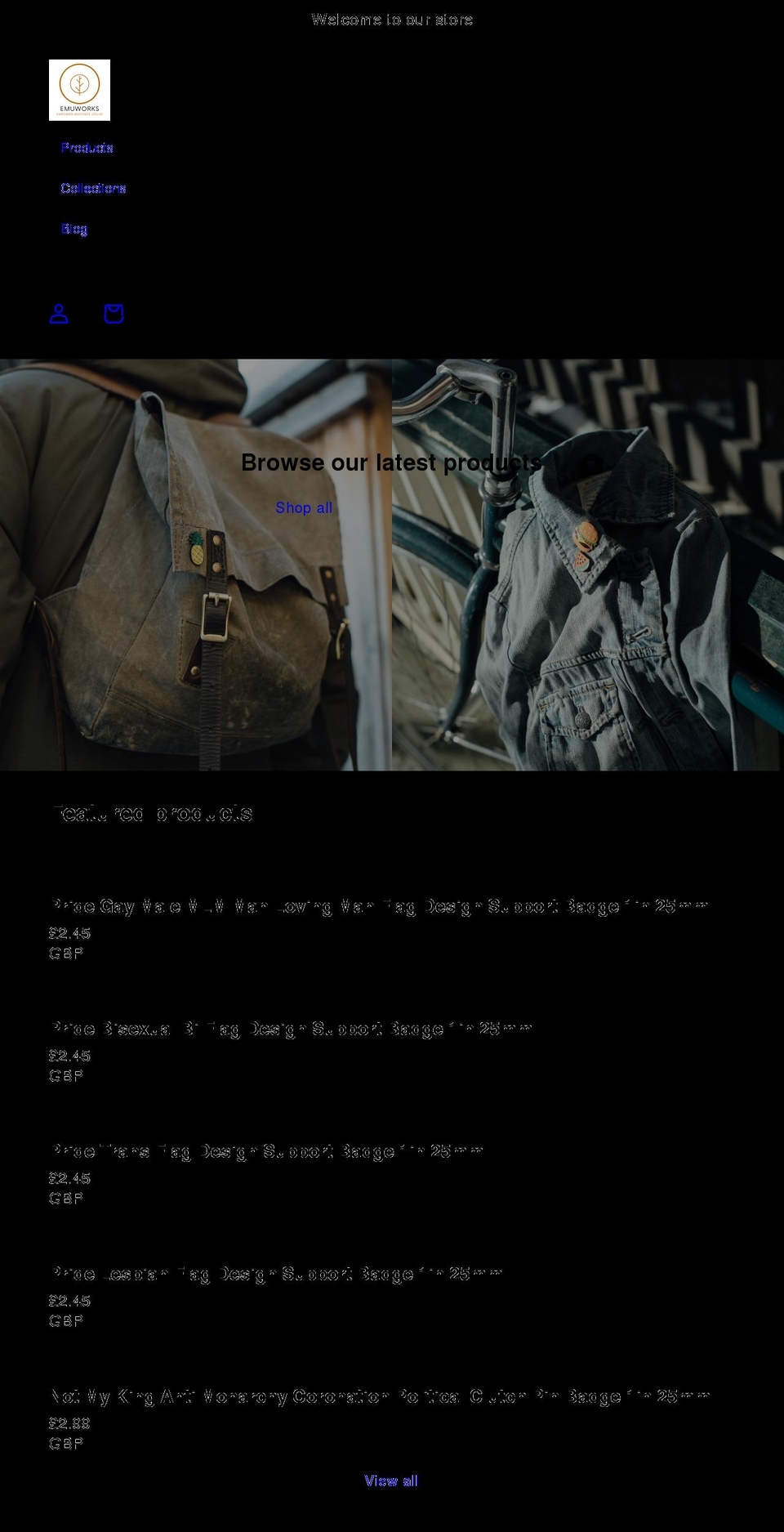 emuworks.com shopify website screenshot