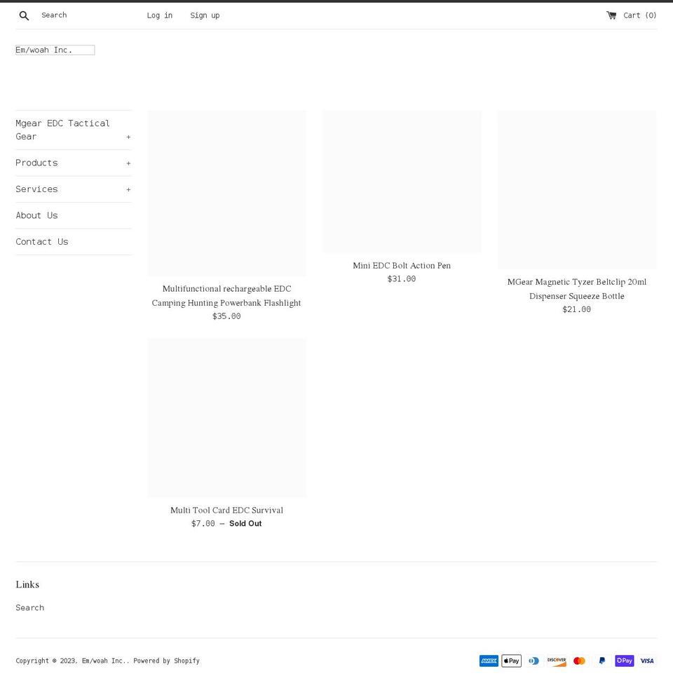 emwoah.com — Shopify storefront screenshot
