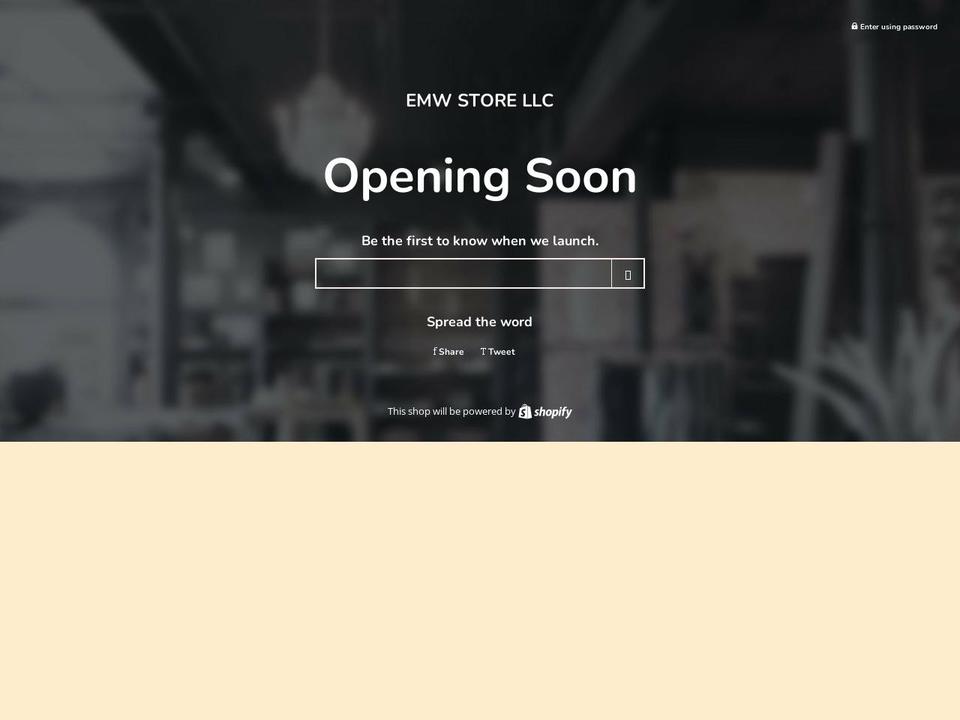 emwstore.com — Shopify storefront screenshot