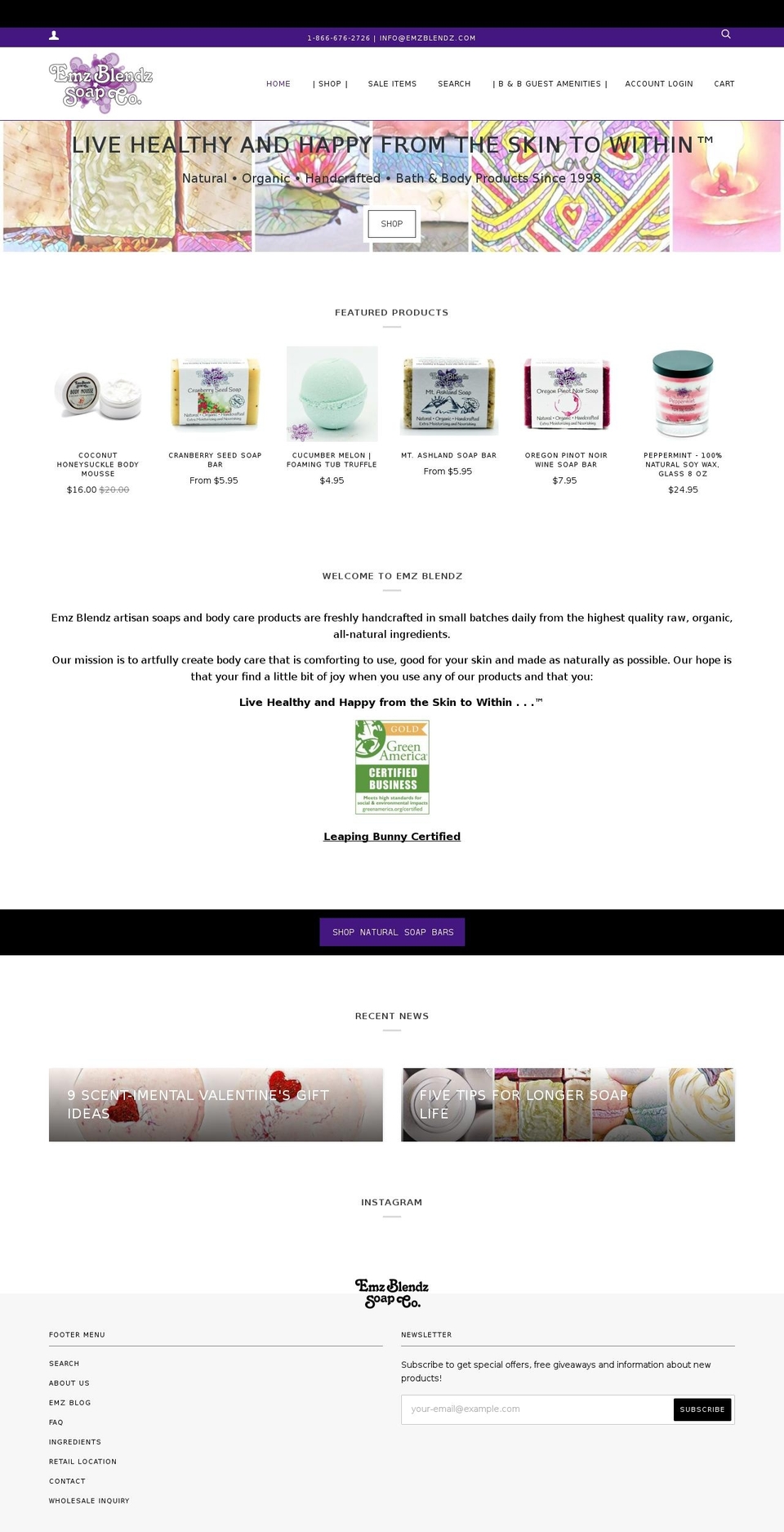 emzblendz.com shopify website screenshot