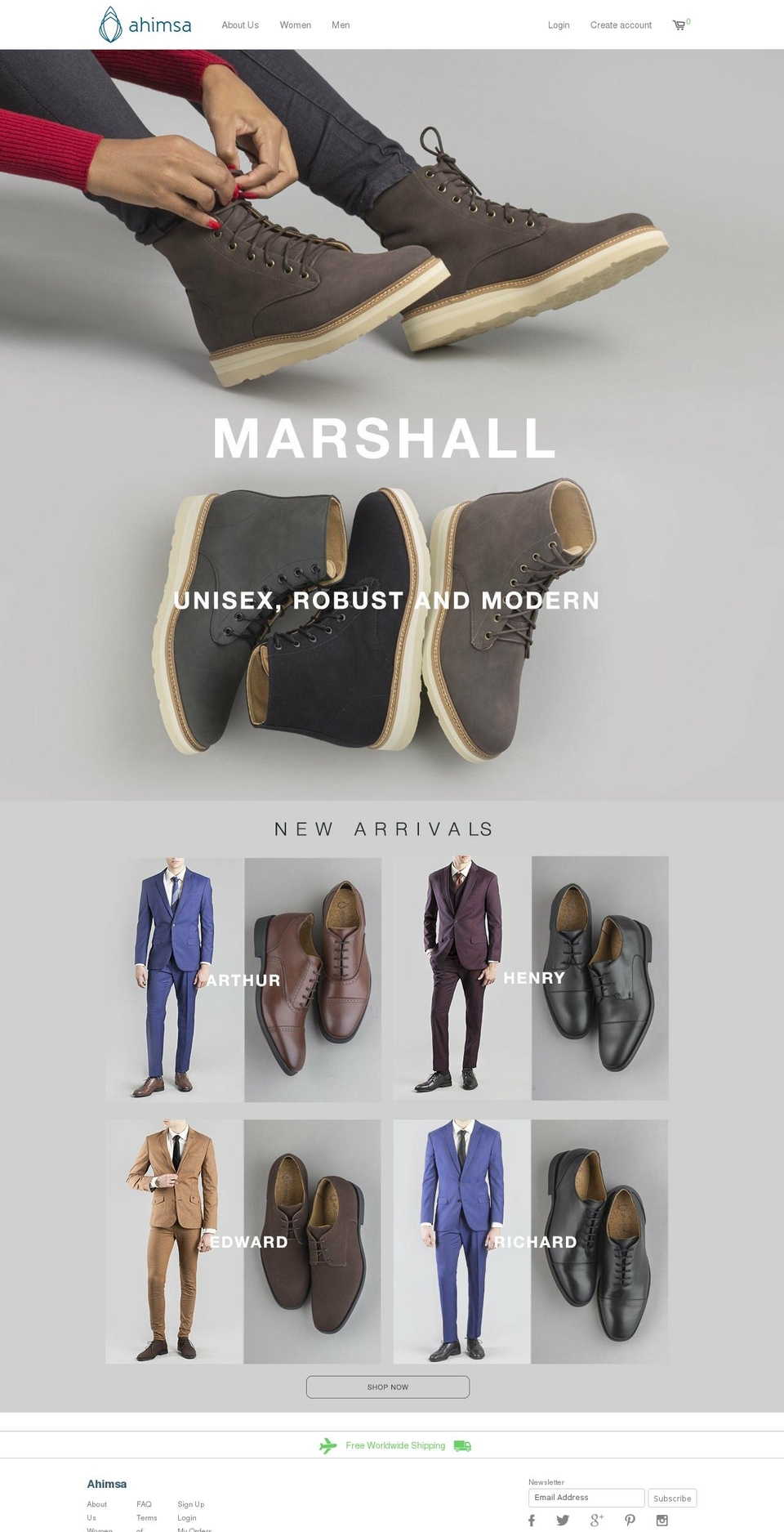 en.useahimsa.com shopify website screenshot