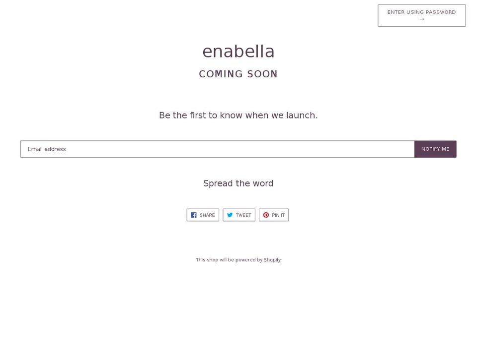 enabella.biz shopify website screenshot