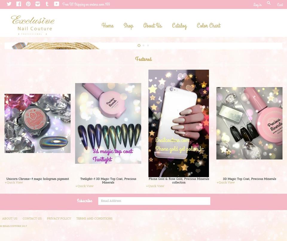 enailcouture.com shopify website screenshot