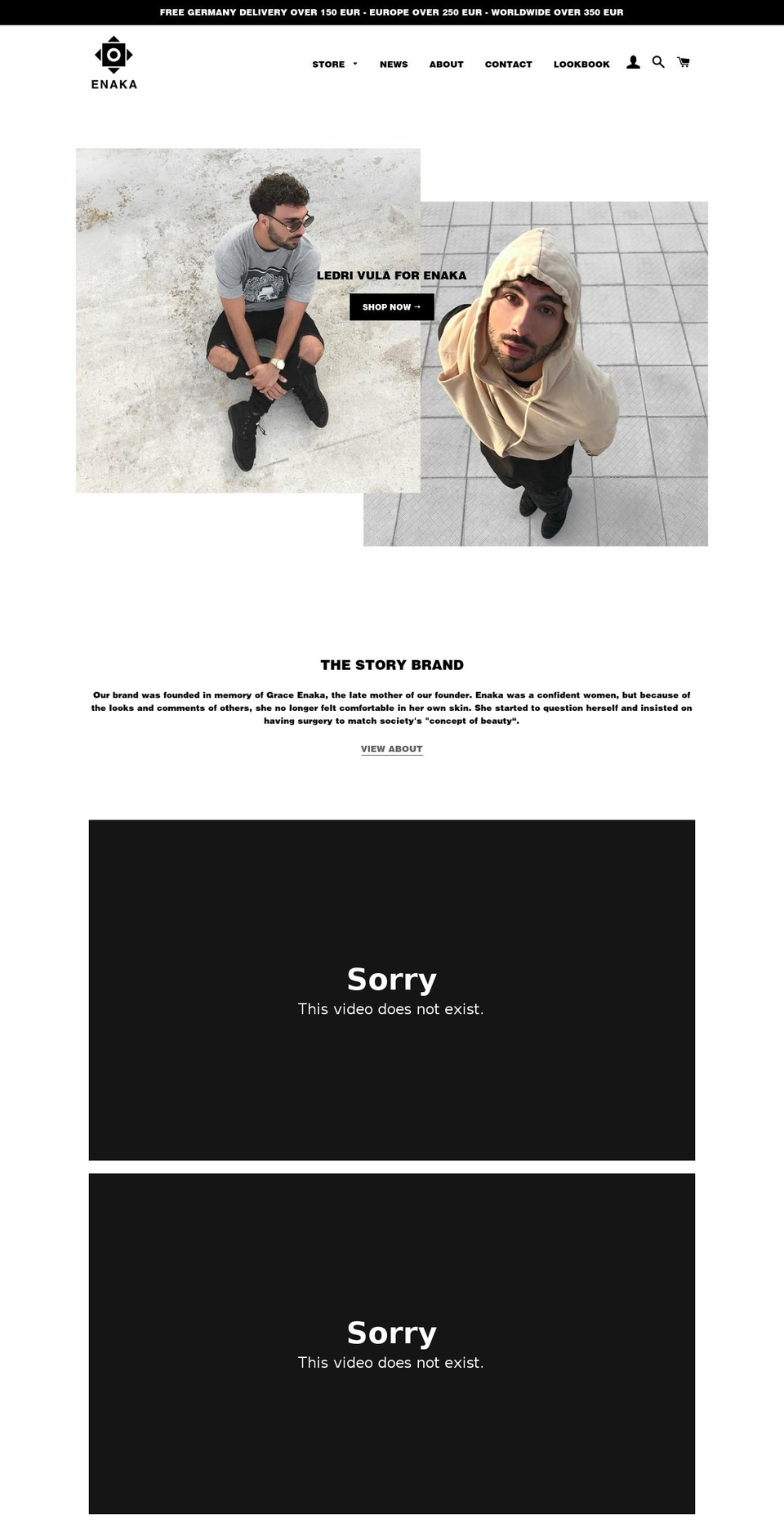 enakaclo.com — Shopify storefront screenshot