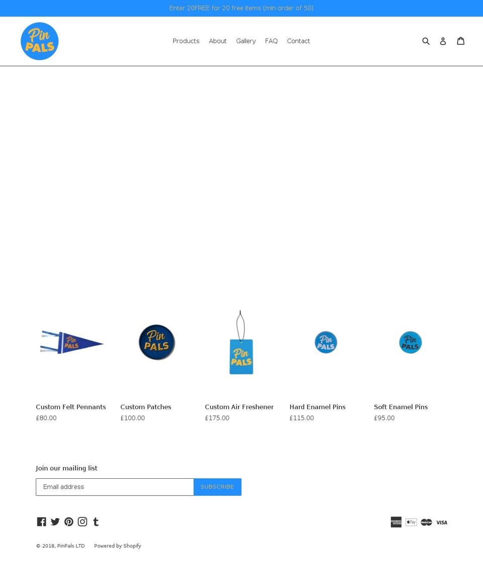 enamel-pins.com shopify website screenshot
