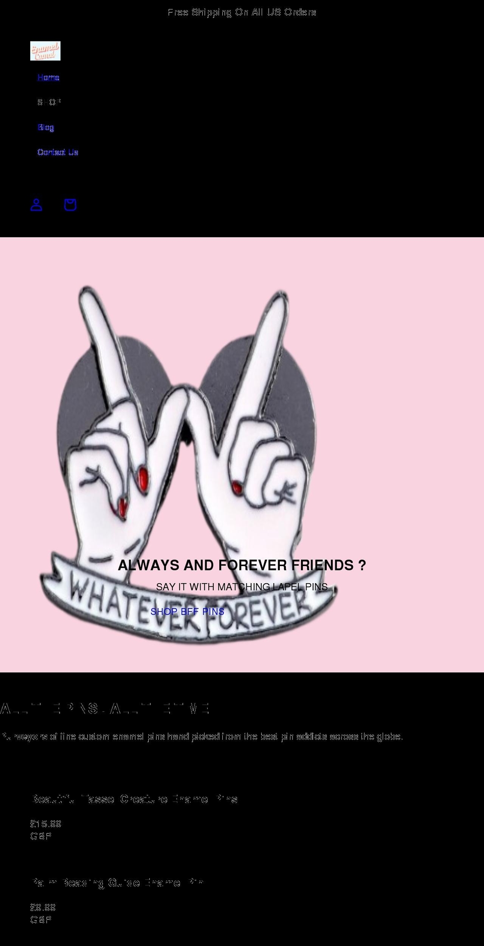 enamelcamel.com shopify website screenshot