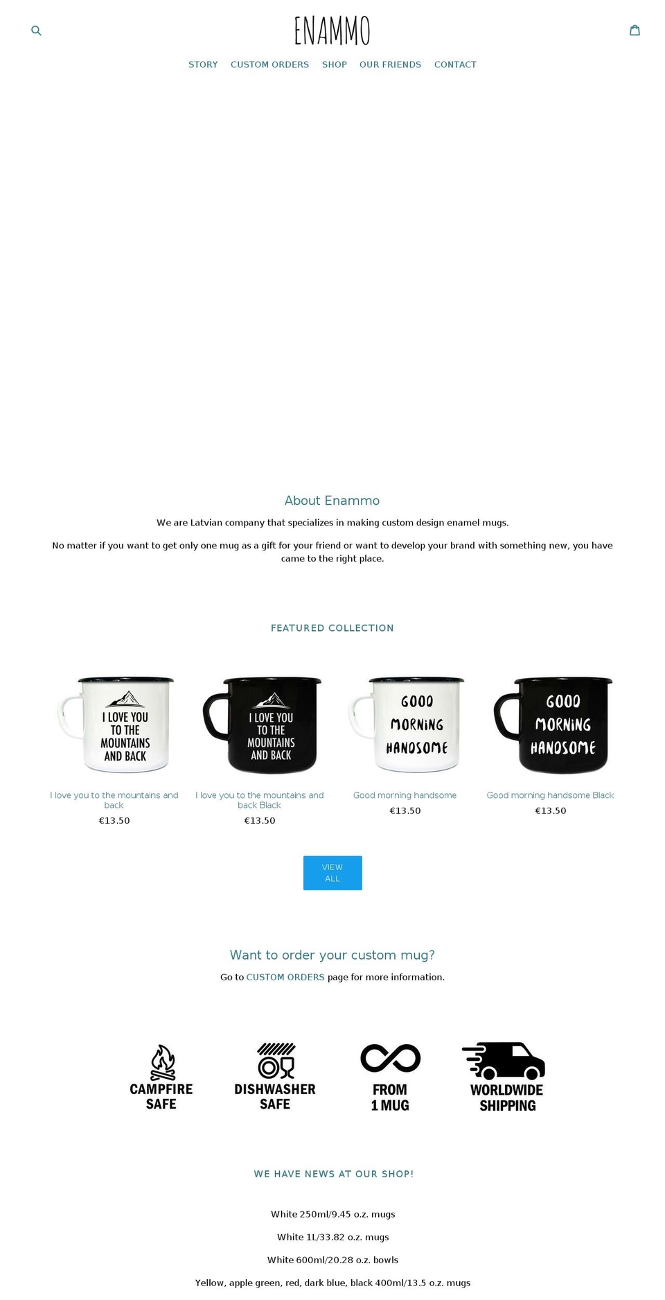enammo.com — Shopify storefront screenshot