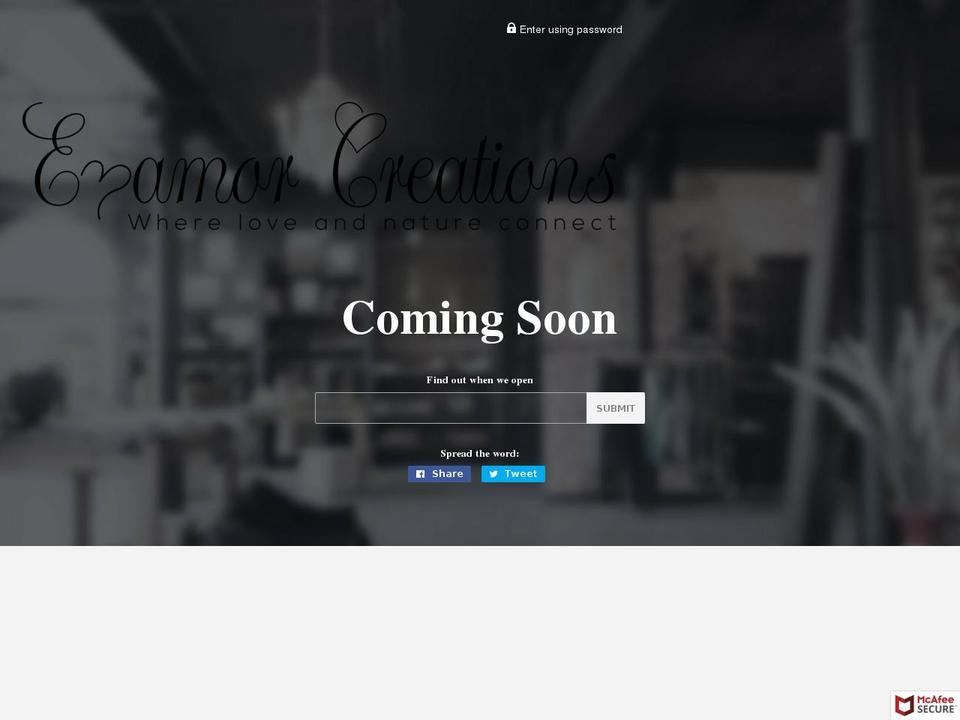 enamorcreations.com — Shopify storefront screenshot