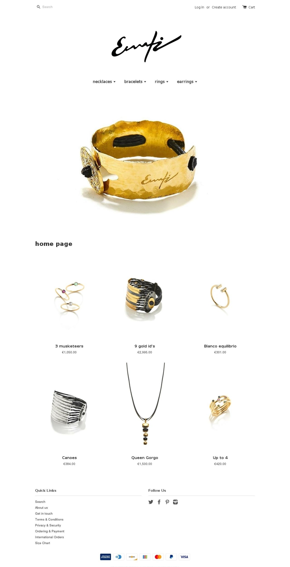 enareti.com shopify website screenshot