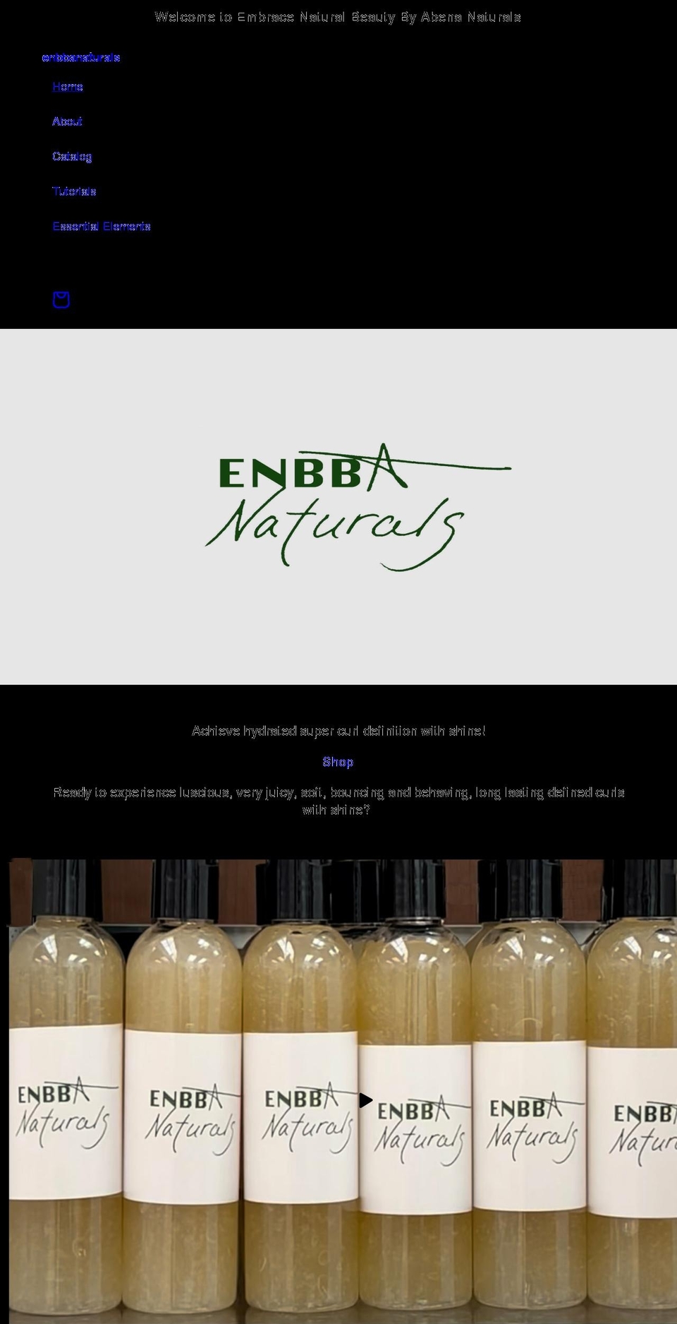 enbbanaturals.com shopify website screenshot
