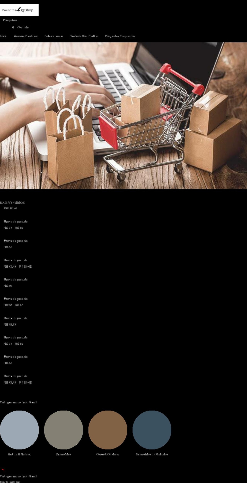 encantosshop.com shopify website screenshot