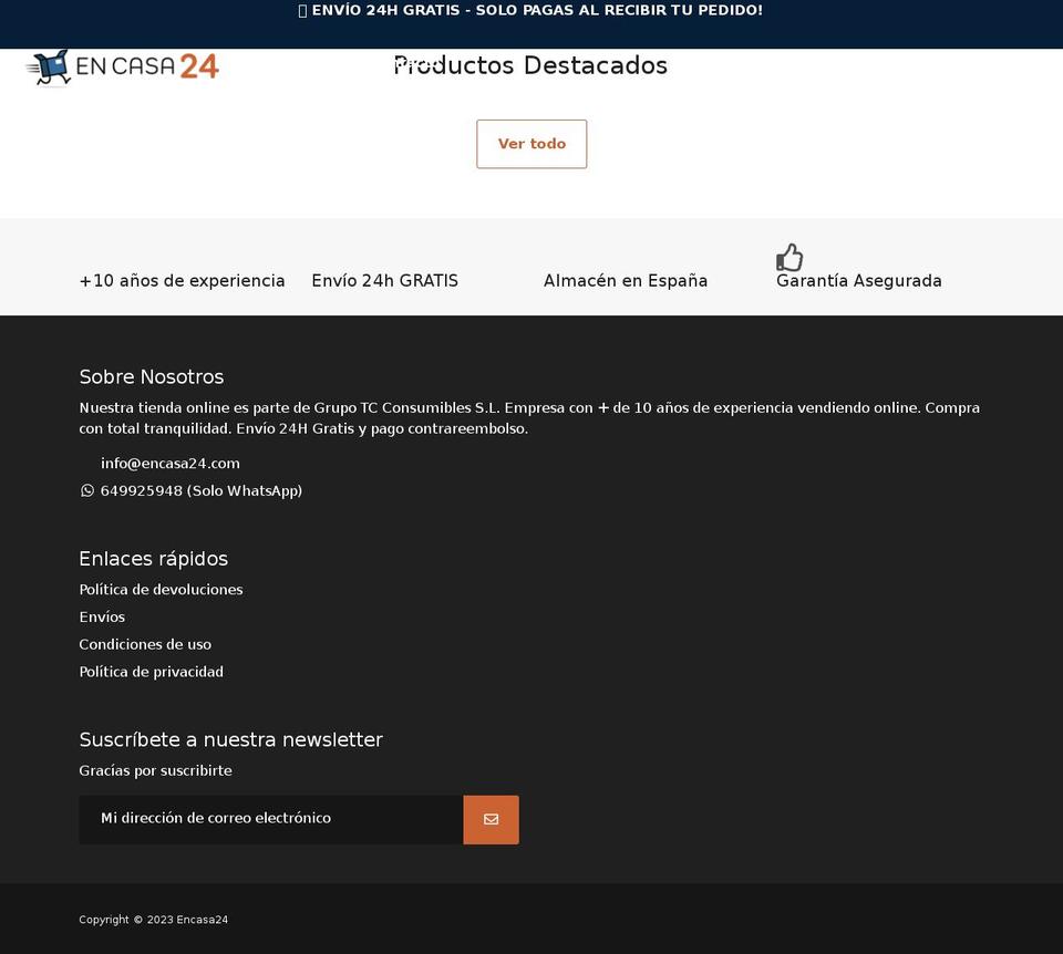 encasa24.com shopify website screenshot