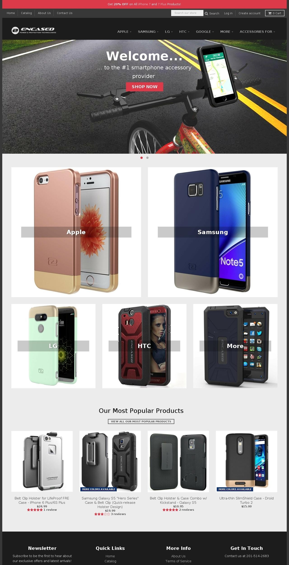 encased.com shopify website screenshot