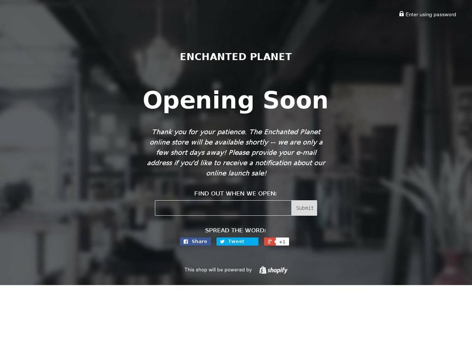 enchanted-planet.com — Shopify storefront screenshot