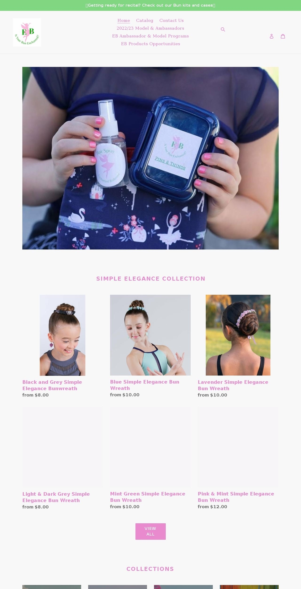 enchantedballerina.com shopify website screenshot