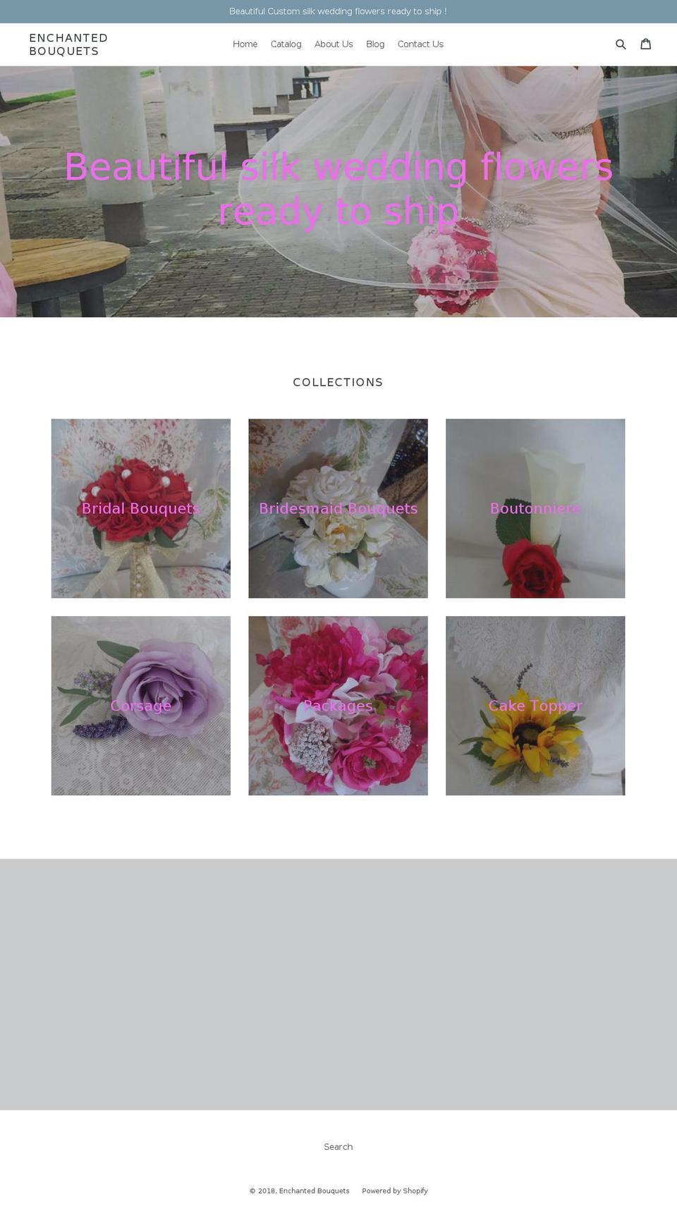enchantedbouquets.com — Shopify storefront screenshot
