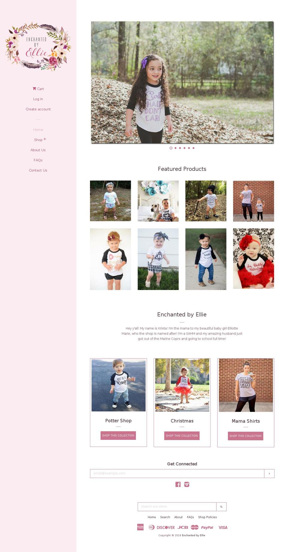 enchantedbyellie.com — Shopify storefront screenshot