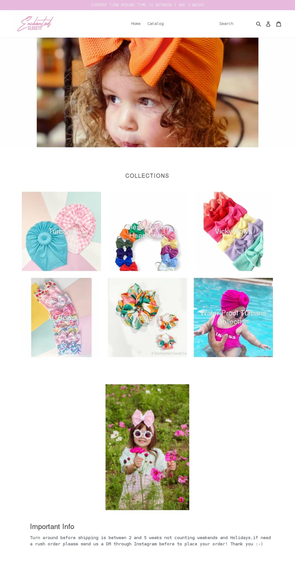 enchantedclosetco.com shopify website screenshot