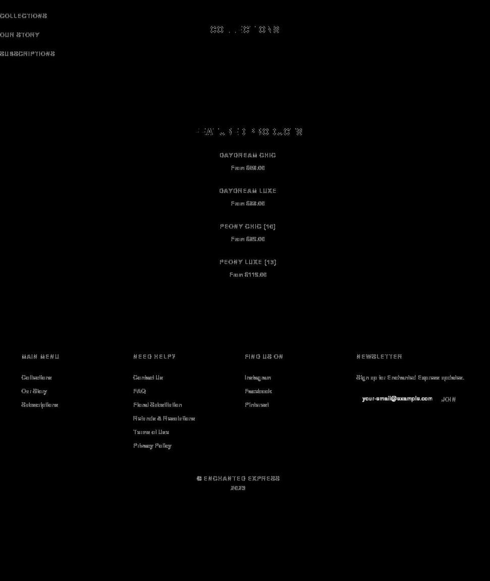 enchantedexpress.com — Shopify storefront screenshot