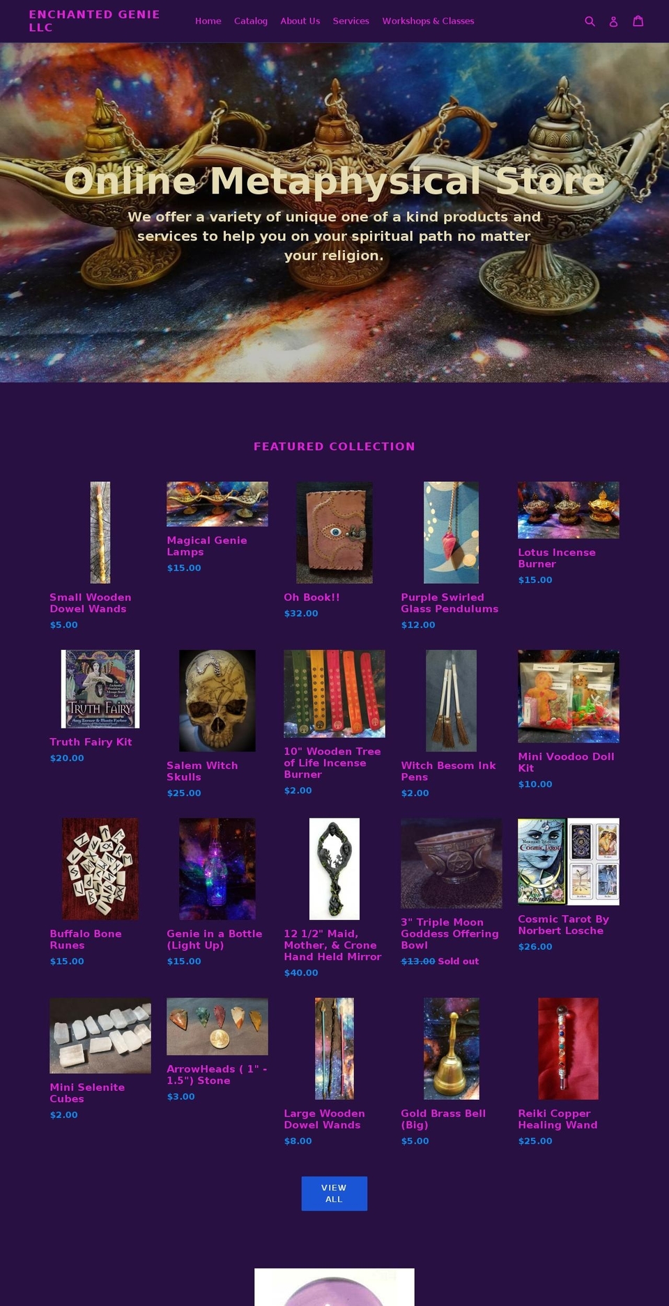 enchantedgeniellc.com shopify website screenshot