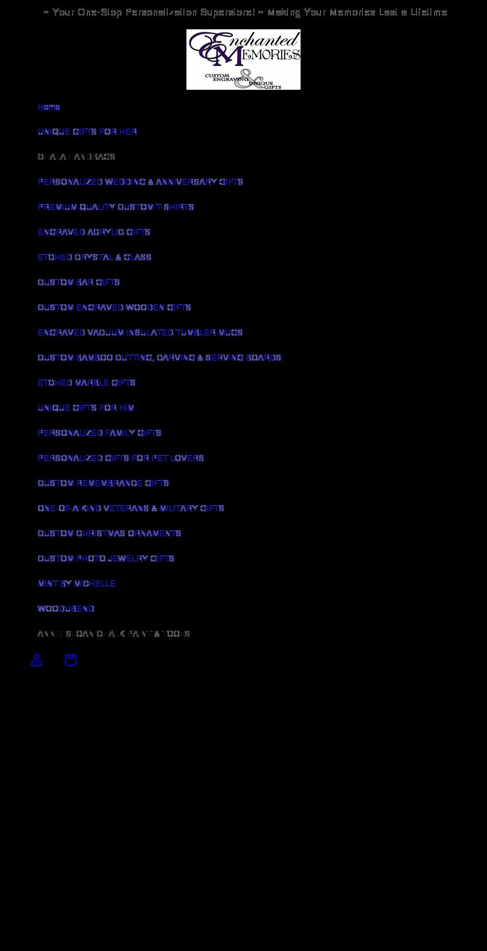 enchantedmemoriesbranson.com shopify website screenshot