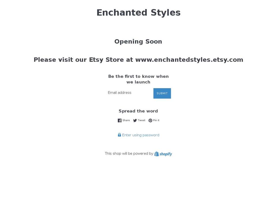 enchantedstyles.com shopify website screenshot